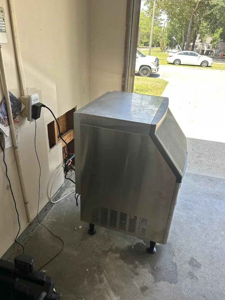 Commercial ice machine water line installation in Pensacola
